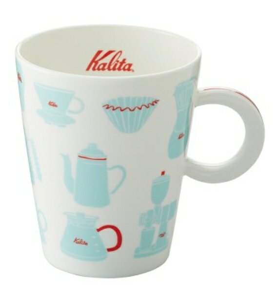 金時代書香咖啡 Kalita 陶瓷馬克杯系列圖案 藍色 280ml #73108