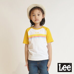 Lee 小Logo撞色連袖短袖T恤 黃 男女童裝