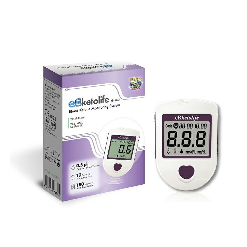 《醫必 eBmonitor》暐世EBKETOLIFE血酮機套組 附試紙10片+採血針10支