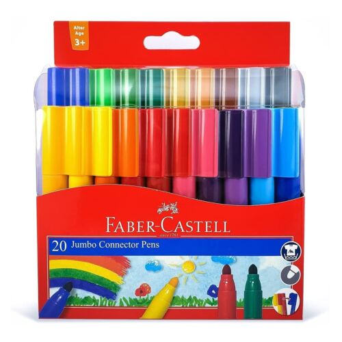 Faber-Castell 20色JUMBO連接彩色筆66-2000-20