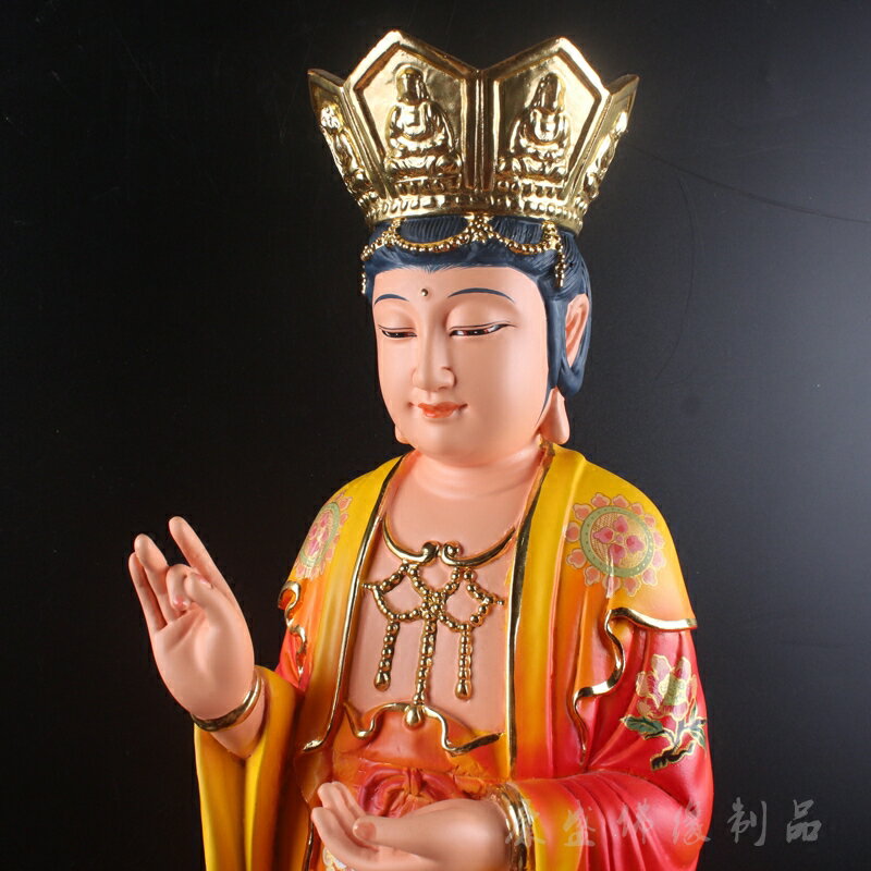 立高王觀音佛像站高王觀世音菩薩敦煌k金樹脂神像佛教用品擺件