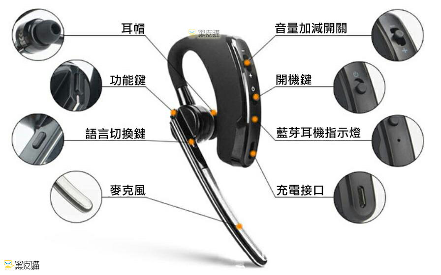 【寶貝屋】 對講機藍牙耳機 對講耳機 無線自動配對 K頭 通用型 耳麥 對講機耳麥 無線電耳麥 無線耳麥 藍芽耳機 5