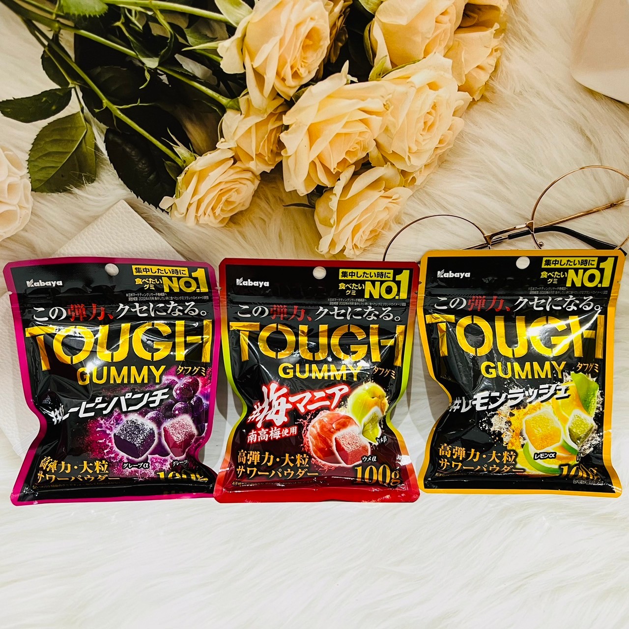 日本 KABAYA 卡巴 超彈力TOUGH軟糖 MEGA軟糖 綜合風味/鳳梨/梅子/檸檬/葡萄/白葡萄 多款風味供選｜全店$299 全家取貨免運｜滿額折500｜APP下單最高賺19%點數⚡