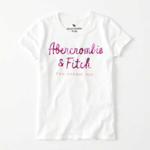 美國百分百【Abercrombie & Fitch】T恤 AF 短袖 T-shirt 短T 麋鹿 女 亮片白色 XS S號 H970