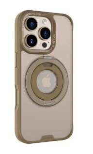 【HODA】柔石支架指環保護殼 iPhone 16 系列 360度支架指環 磁吸款 MagSafe iPhone 16 Pro Max 沙漠色