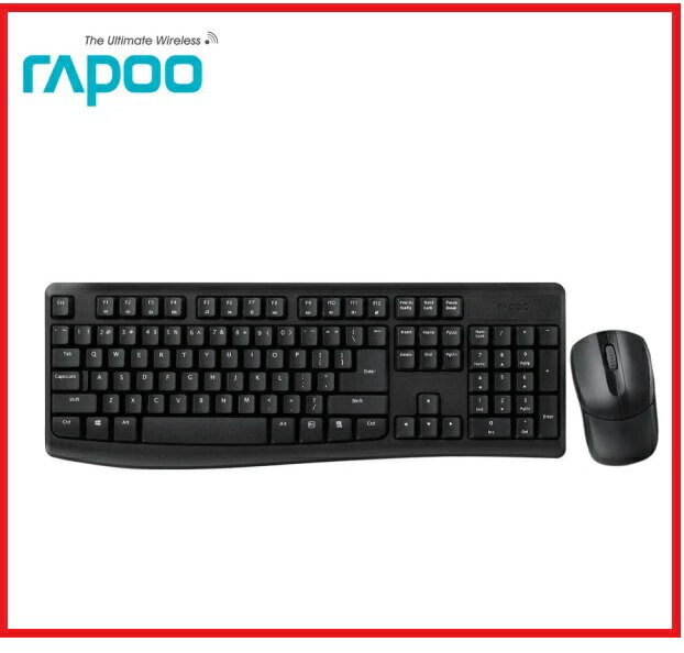 Rapoo 雷柏 X1800PRO無線光學鍵鼠組(黑)