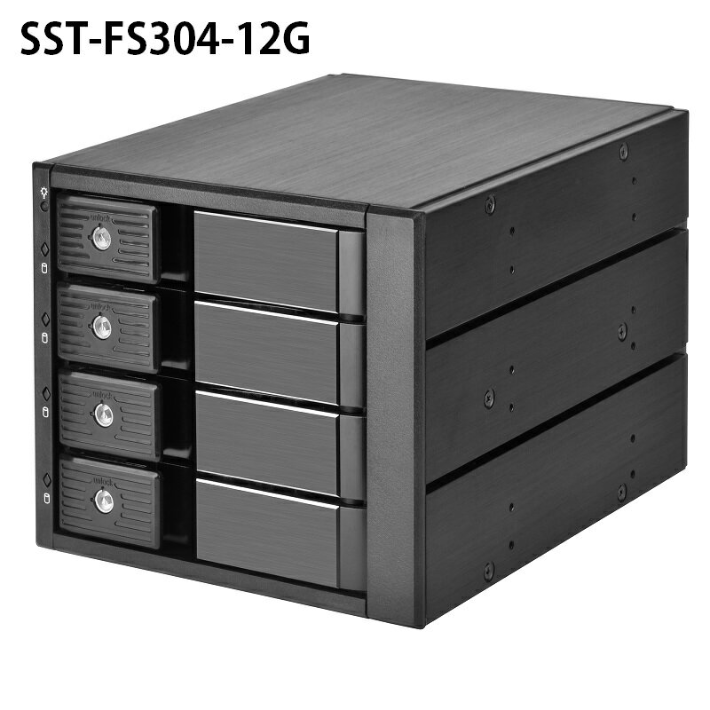 【最高現折268】SilverStone 銀欣 FS304-12G 5.25吋至3.5吋SAS/SATA硬碟抽取盒/SST-FS304-12G