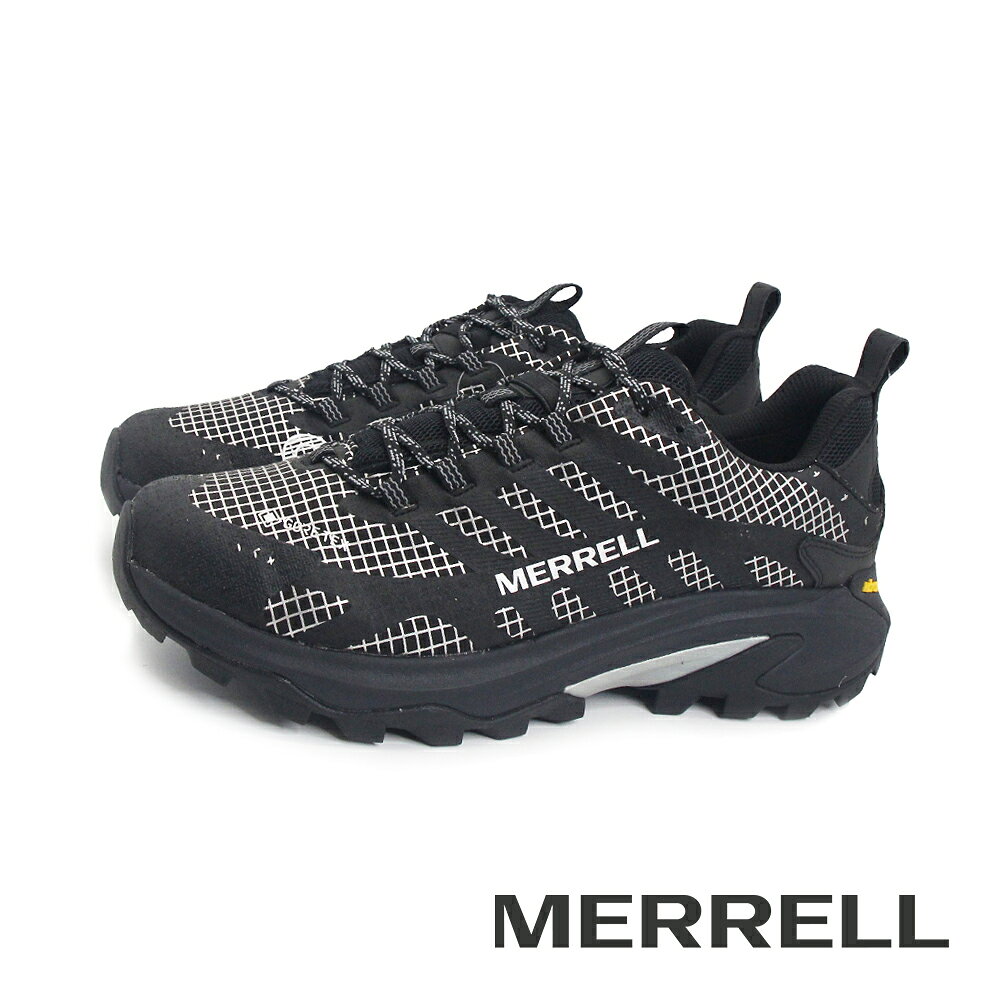 MERRELL(男)MOAB SPEED 2 REFLECTIVE GTX防水運動健行越野慢跑鞋 男鞋 - 黑色