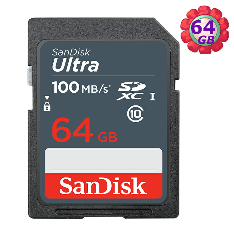 SanDisk 64GB 64G SDXC【100MB/s】Ultra SD UHS-I UHS C10 Class 10 SDSDUNR-064G 相機記憶卡