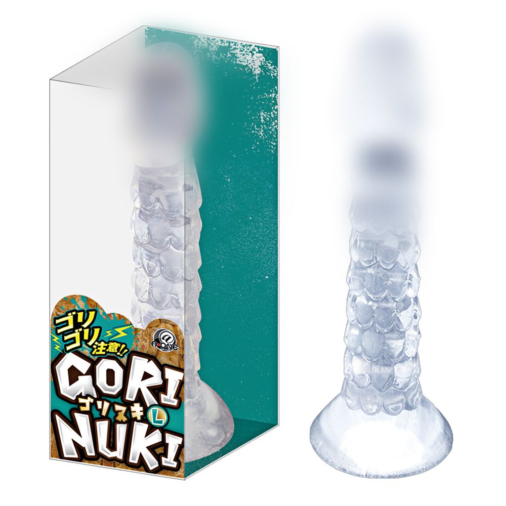 自慰逼真老二陽具棒  先端鱗狀透明吸盤按摩棒-L【本商品含有兒少不宜內容】