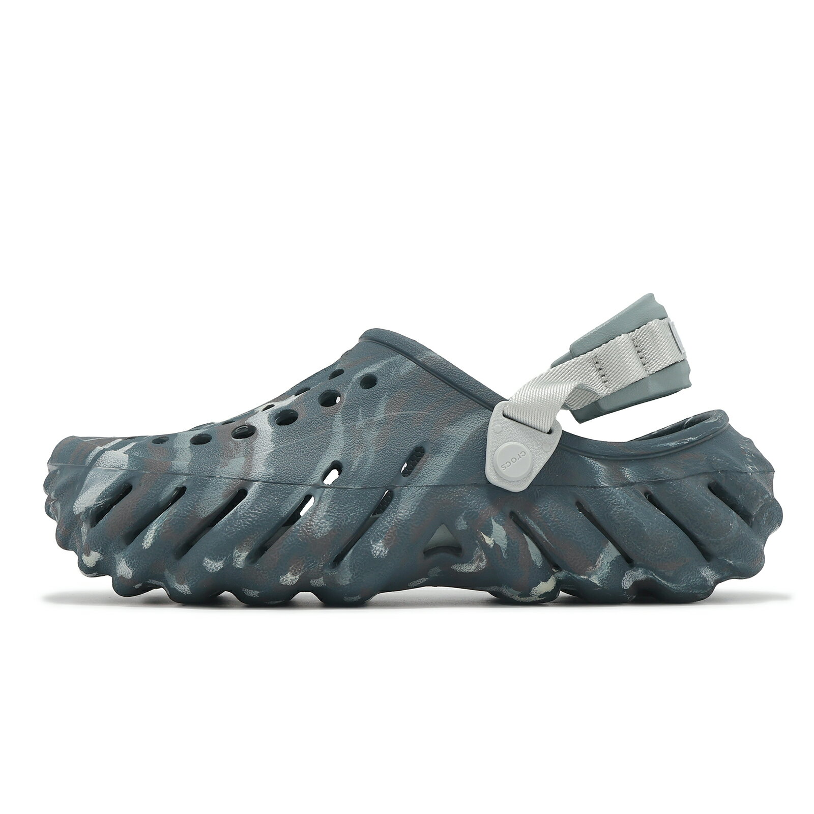 Crocs 洞洞鞋 洞洞鞋 Echo Marbled Clog 男鞋 黑沙灰 波波荒野克駱格 休閒鞋 涼拖鞋 卡駱馳 2084540LE