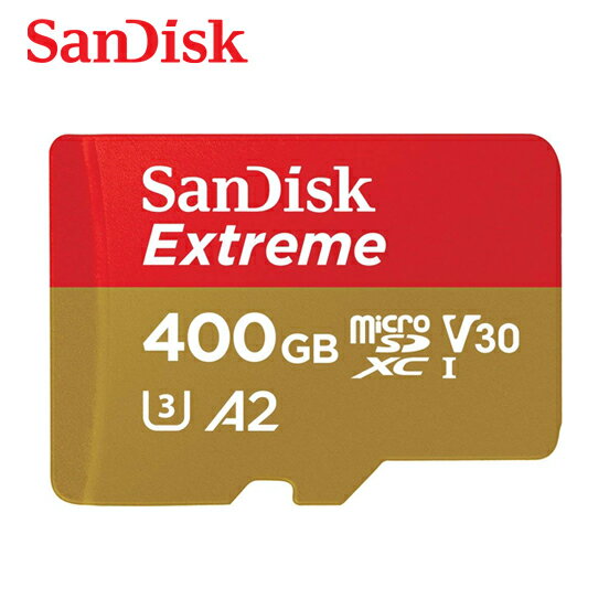 SanDisk 400G Extreme A2 V3 UHS-I U3 microSDXC 記憶卡 Gopro安卓適用