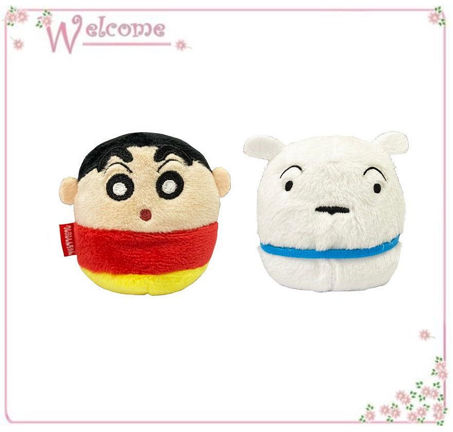 asdfkitty*蠟筆小新+小白 沙包娃娃 絨毛玩偶-日本正版商品