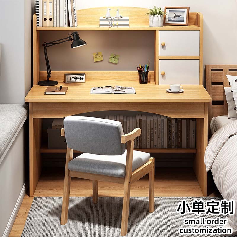 現貨下殺！【免運】 書桌 書桌書架一體簡約學生學習桌臥室簡易電腦桌家用書房寫字作業桌子八折下殺 打骨折 可開發票 加客服賴享受巨額減免金牌保障