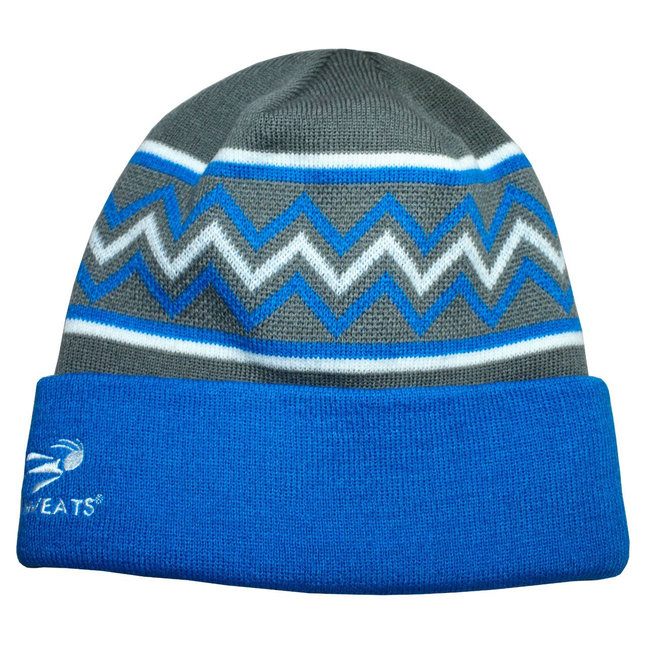 騎跑泳者-HEADSWEATS汗淂帽:Cuff Beanie - Zig And Zag冬季低溫,寒冬,頭部保暖 毛帽