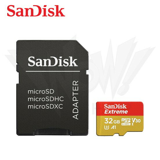 SanDisk 32G記憶卡 Extreme A1 microSDHC UHS-I 傳輸速度 100MB