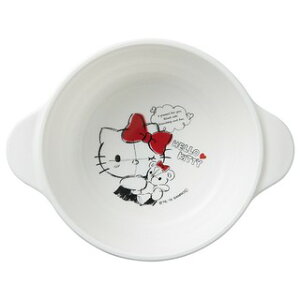 Hello Kitty 抱熊 嬰幼兒 雙耳 碗 餐具 KT 凱蒂貓 日本製 正版 授權 J00012353
