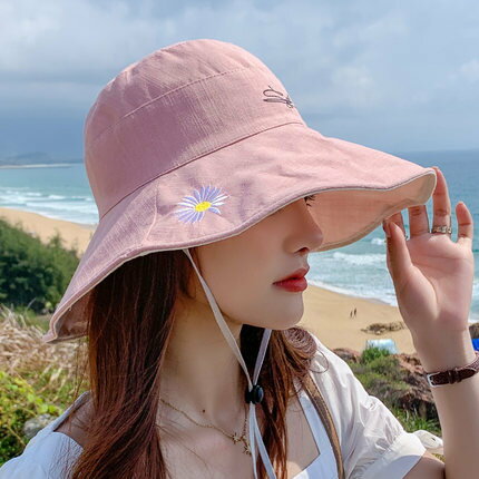 雙面戴漁夫帽男女夏季韓版學生百搭時尚潮流遮陽防曬圓臉情侶帽子
