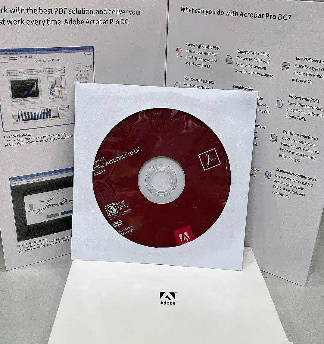 2015 Adobe Acrobat Pro DC 專業PDF編輯軟體 Windows版 原裝光碟【微軟批發零售】
