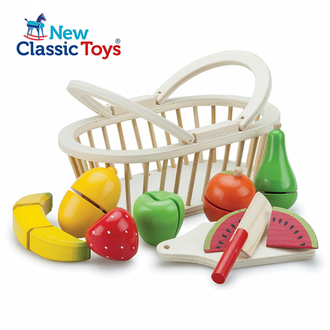 《荷蘭 New Classic Toys》木製廚具 - 水果籃切切樂 東喬精品百貨