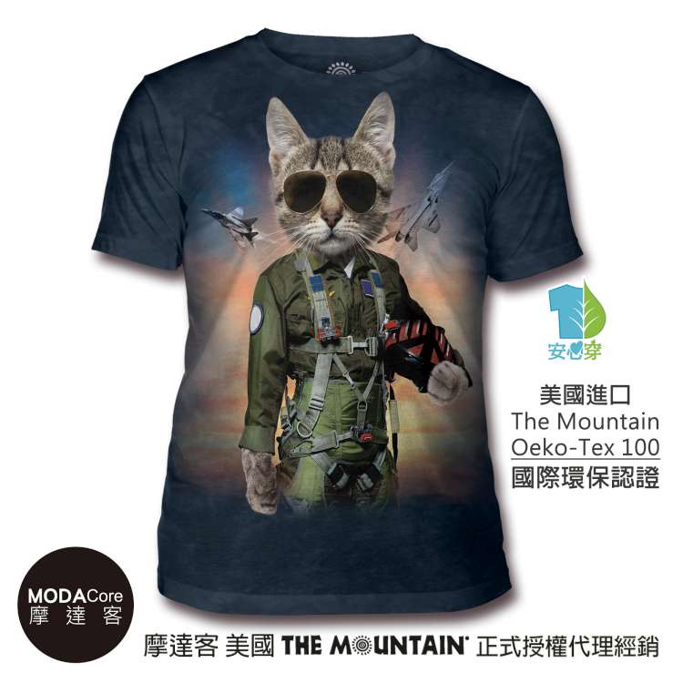 【摩達客】(預購) 美國The Mountain都會系列 湯姆克魯貓 中性修身短袖T恤