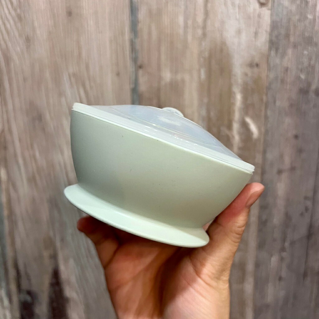 送矽膠湯匙》韓國製🇰🇷 鉑金矽膠副食品餐碗(含蓋)無吸盤 3