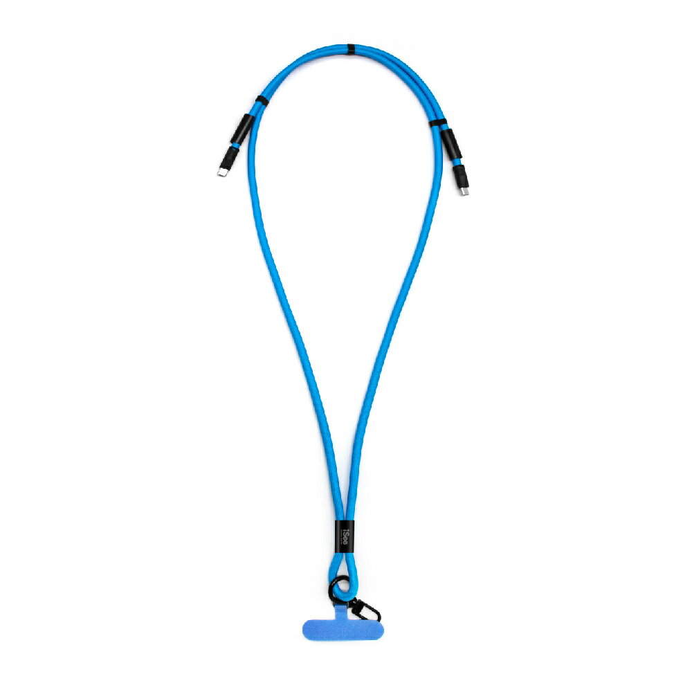 iSee PD快充掛繩 USB-C TO C 2in1 60W 1.5M 強韌夾片 支援資料傳輸 (IC-CC236)【領券滿額再折千12/31止】 0