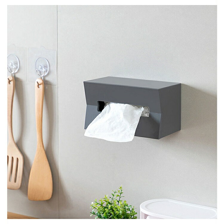 紙巾盒抽紙盒簡約壁掛桌面多功能衛生紙盒衛生間免打孔收納手紙盒
