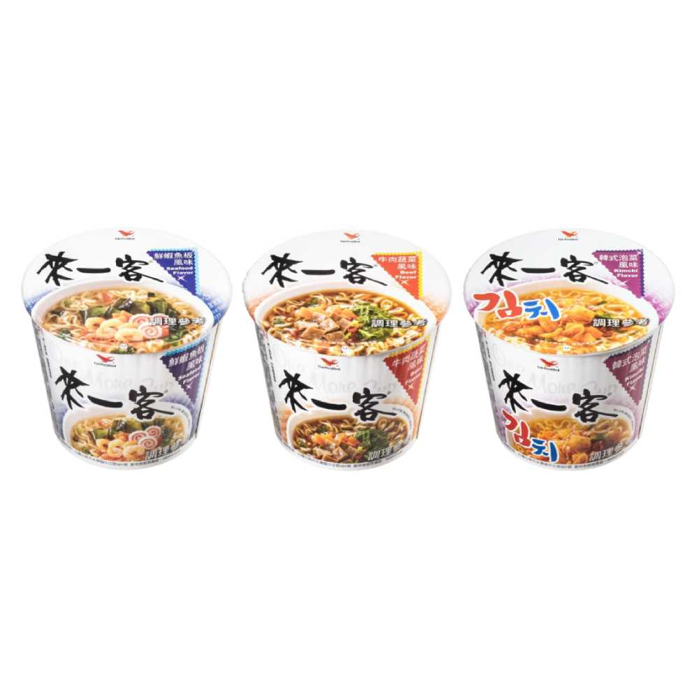 【史代新文具】來一客 鮮蝦魚板/蔬菜牛肉 杯麵/泡麵 (12入/箱)