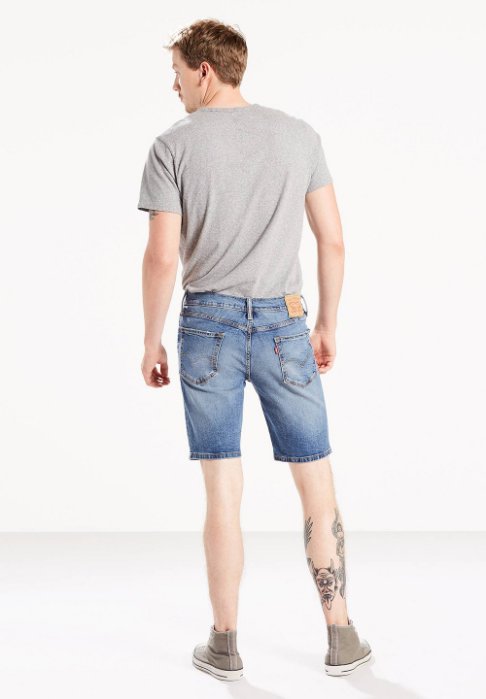 美國百分百【全新真品】Levis 511 牛仔 短褲 五分褲 牛仔褲 單寧 修身 藍色 刷白 29 30 32 34 36腰 F576 3