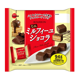 【江戶物語】 北日本 Bourbon 迷你可可千層夾心派 9個入 巧克力千層派 蛋糕派 家庭包 日本進口 日本原裝