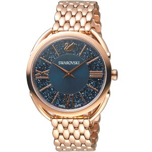 SWAROVSKI 施華洛世奇Crystalline Glam腕錶(5475784)-35mm-藍面鋼帶【刷卡回饋 分期0利率】【跨店APP下單最高20%點數回饋】