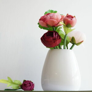 假花露蓮搭現代小花瓶套裝仿真花 客廳書房餐桌裝飾品花藝擺件