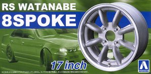 青島社 1/24 RS Watanabe 8 Spoke 17寸 輪圈連輪胎模型 05243
