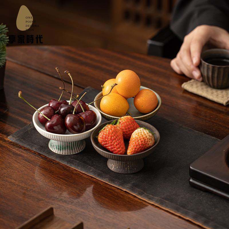 窯變鎏金 陶瓷 家用迷你小號 果盤 茶點盤堅果糕點盤桌面裝飾 茶道 配件xj7251