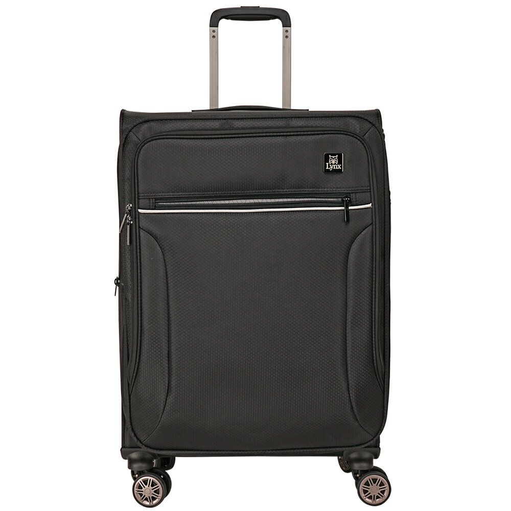 【Lynx 美國山貓】24吋超輕量商務布箱   飲料給力扣環、TSA海關鎖、鋁合金拉桿、耐摔耐壓、加大15% 0