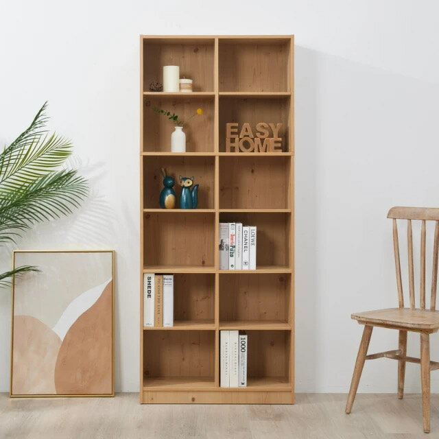 實芯十二格可調式書櫃 收納櫃 置物櫃~【馥葉-SM】 型號2812 0