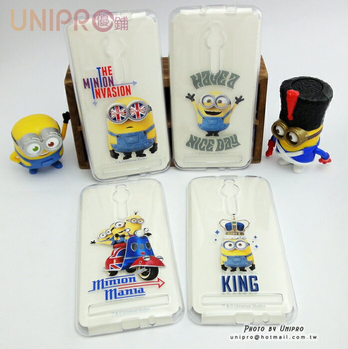 【UNIPRO】ASUS ZenFone2 5.5吋小兵 Minions 正版授權 BOB TPU透明手機殼 保護套