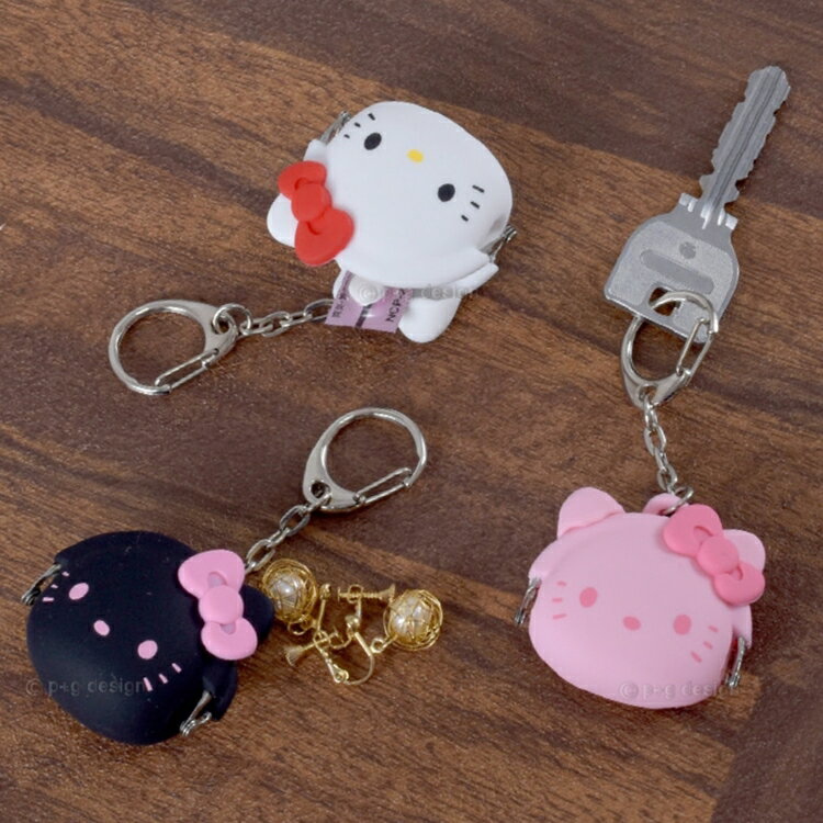 耀您館★日本限定p+g design矽膠mini POCHI-Bit小錢包Hello Kitty凱蒂貓鑰匙鏈PG-3410