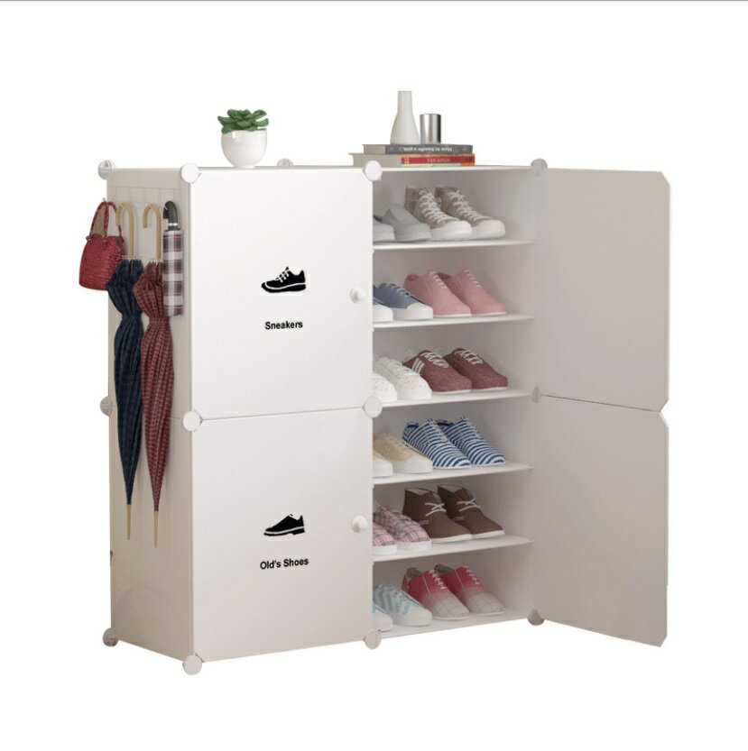 台灣現貨【組合鞋櫃】日式防塵組合鞋櫃 簡易鞋櫃 框架式 3