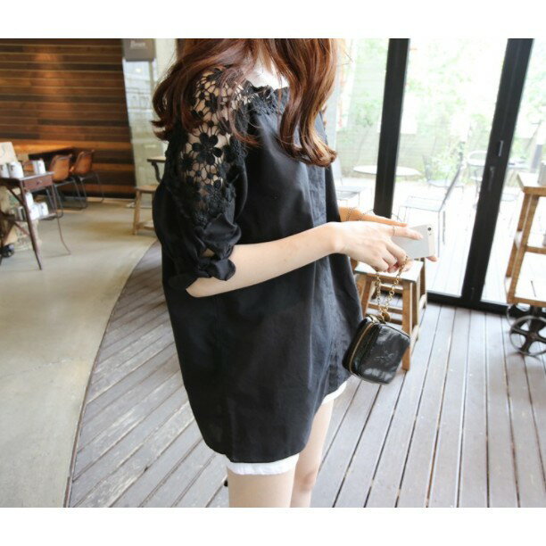 中大尺碼女裝 短袖T恤 露肩上衣 雪紡衫 寬鬆T恤 百搭 中長版t恤 櫻桃嚴選 胖mm 上班OL最愛 休閒上衣 3