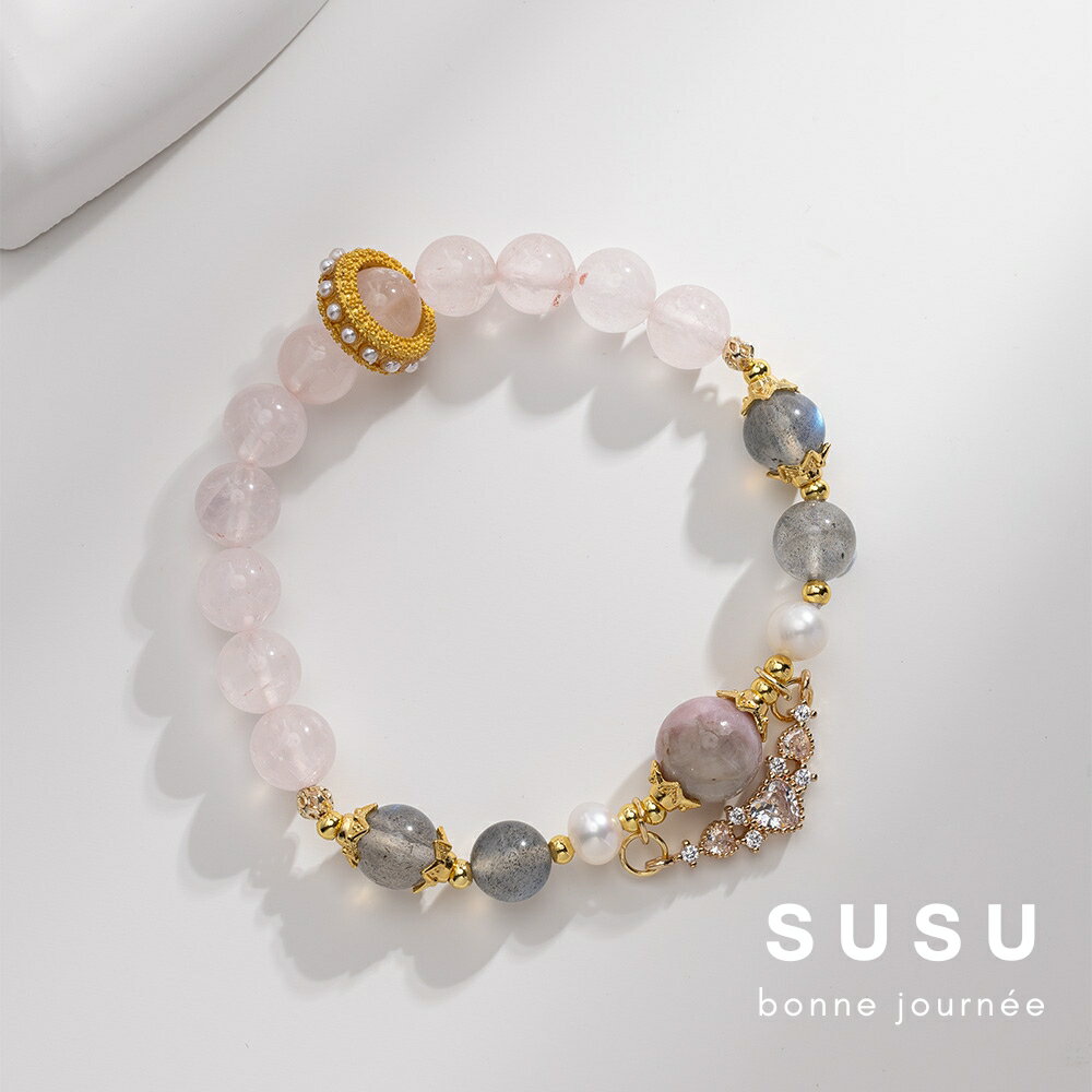 SU SU︱雲裳水晶手鍊❤️月光石 粉水晶 碧璽 事業運 招財 轉運 能量 防小人 送禮 推薦 4
