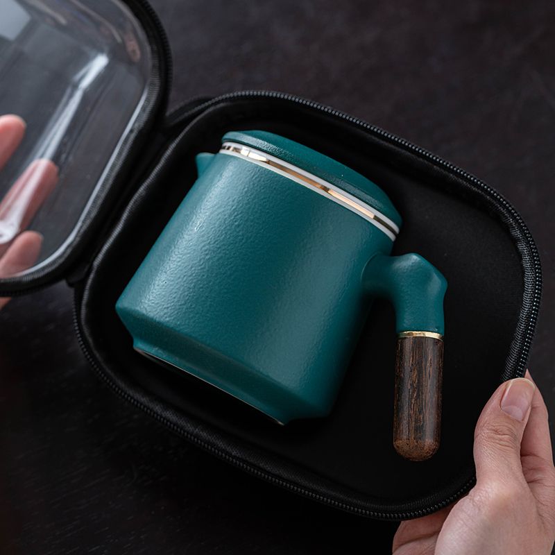 便攜式旅行茶具小套裝快客杯一壺三杯隨身戶外露營泡茶壺喝茶裝備