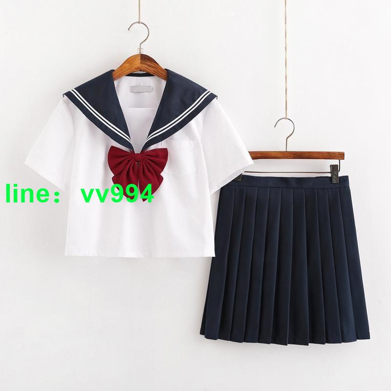 水手服女日系jk制服學生上衣韓版長短裙可愛袖學院風校服套裝