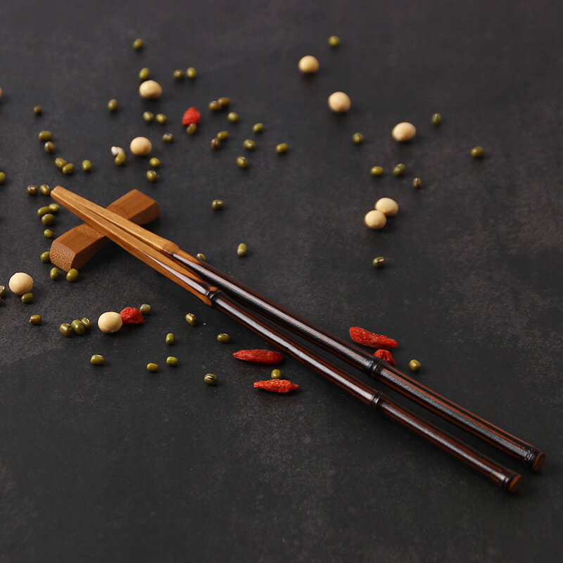 竹筷子家用天然無漆無蠟高級創意個性高檔耐高溫日式尖頭竹子筷子