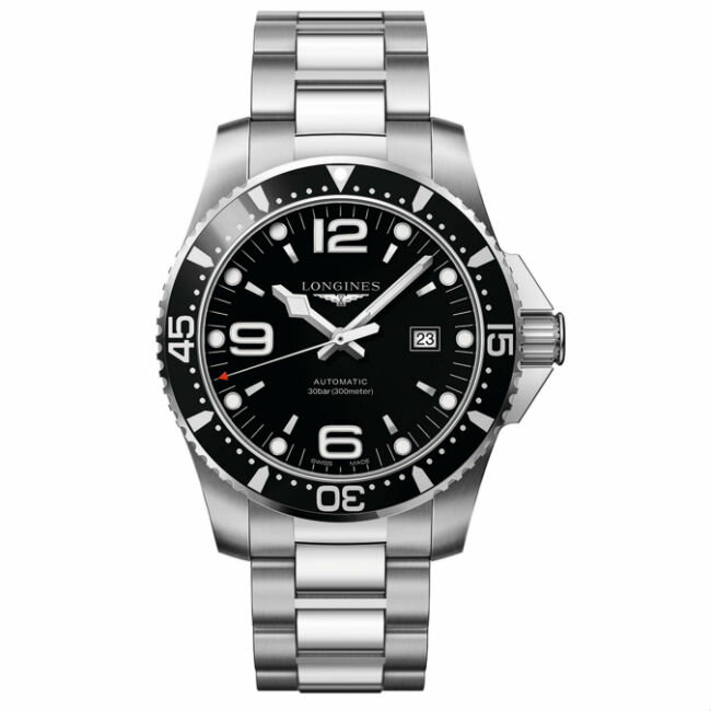 LONGINES浪琴錶 L38414566 HydroConquest 深海征服者浪鬼機械腕錶/黑面44mm