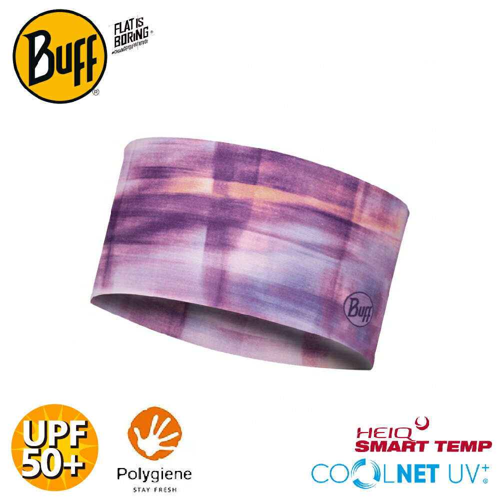 【BUFF 西班牙 Coolnet 抗UV頭帶《朦霧紫》】128746/圍脖/帽子/口罩/圍巾/眼罩/萬用魔術頭巾