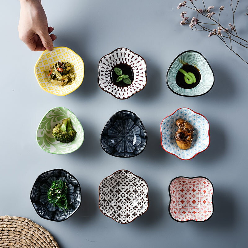 日式陶瓷小碟子蘸料家用蘸碟創意醬油醋碟個性北歐醬料調味碟可愛居家餐具