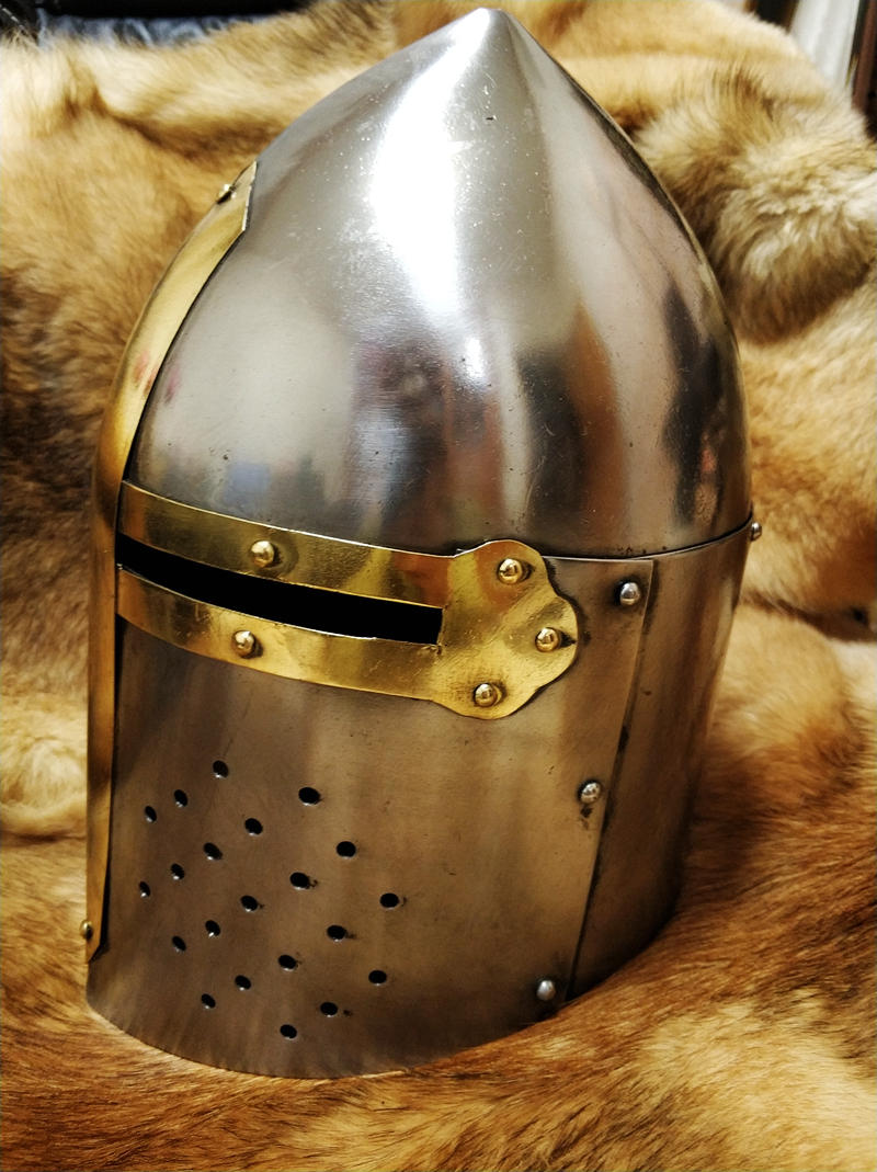 {保固一年 可打統編}實時庫存=中世紀盔甲 十字軍騎士尖頂桶盔 黃邊頭盔可穿板甲包郵 | 雲源優品 | 樂天市場Rakuten