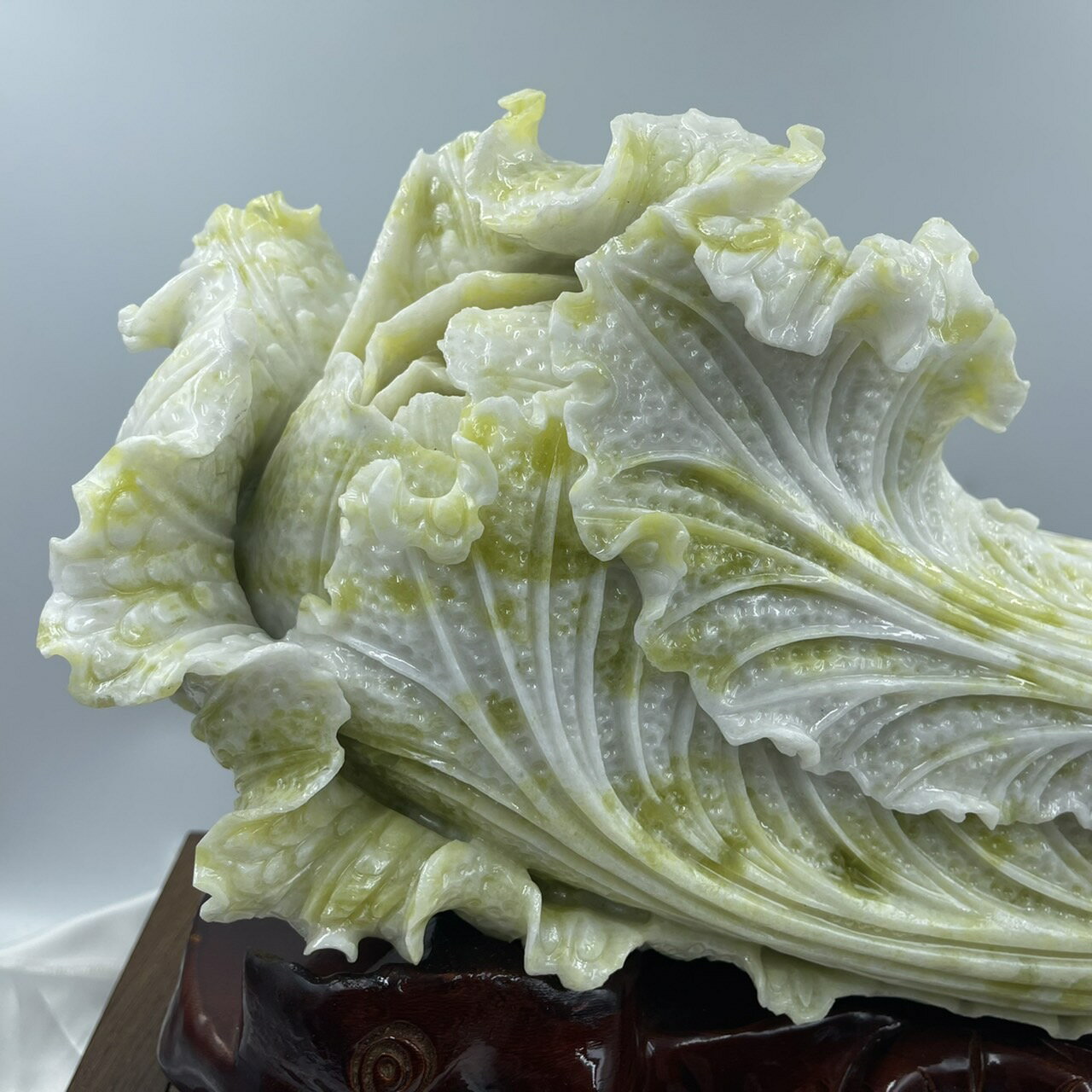 Sweet Heart 田芯精選 💯左右逢源 百財 天然藍田玉 白菜 開運招財進寶擺件 高質感送禮自用收藏必備!  附 專屬錦盒 2